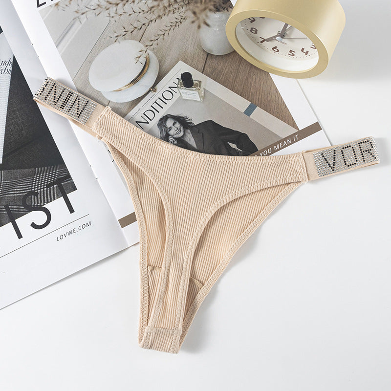 Thong Panty in Mediterranea with Diamond Belt