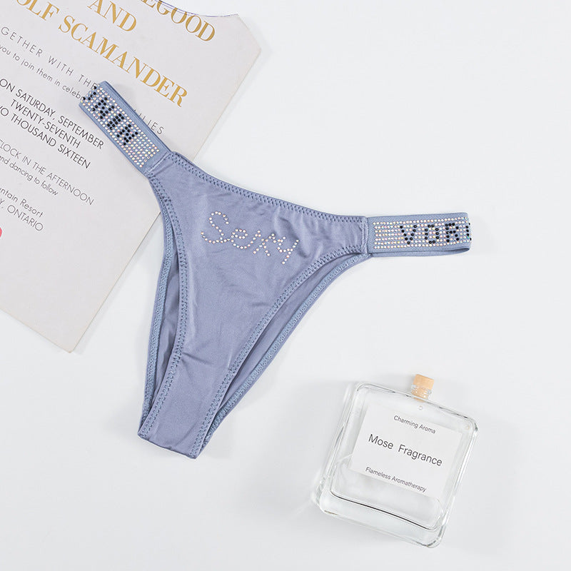 Thong Panty in Mediterranea with Diamond Belt