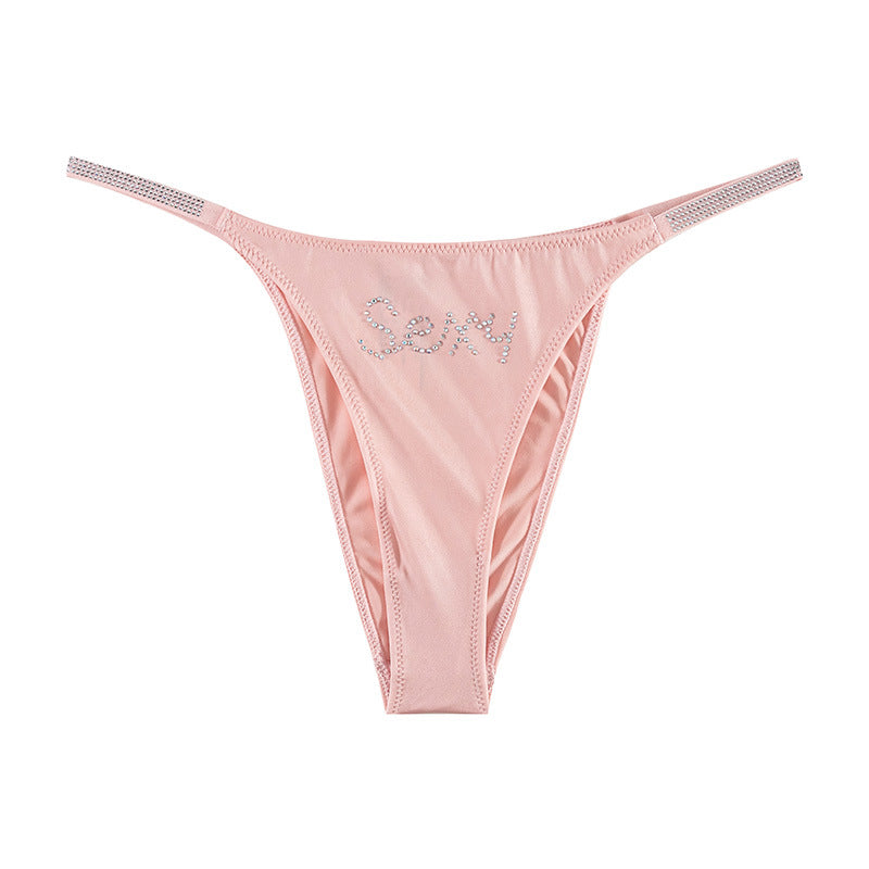 Sexy Thong in Diamond Thin Belt Traceless Sexy Low Waist