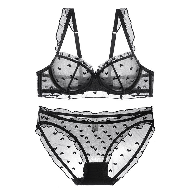 Ultra-thin love mesh steel ring bra cover