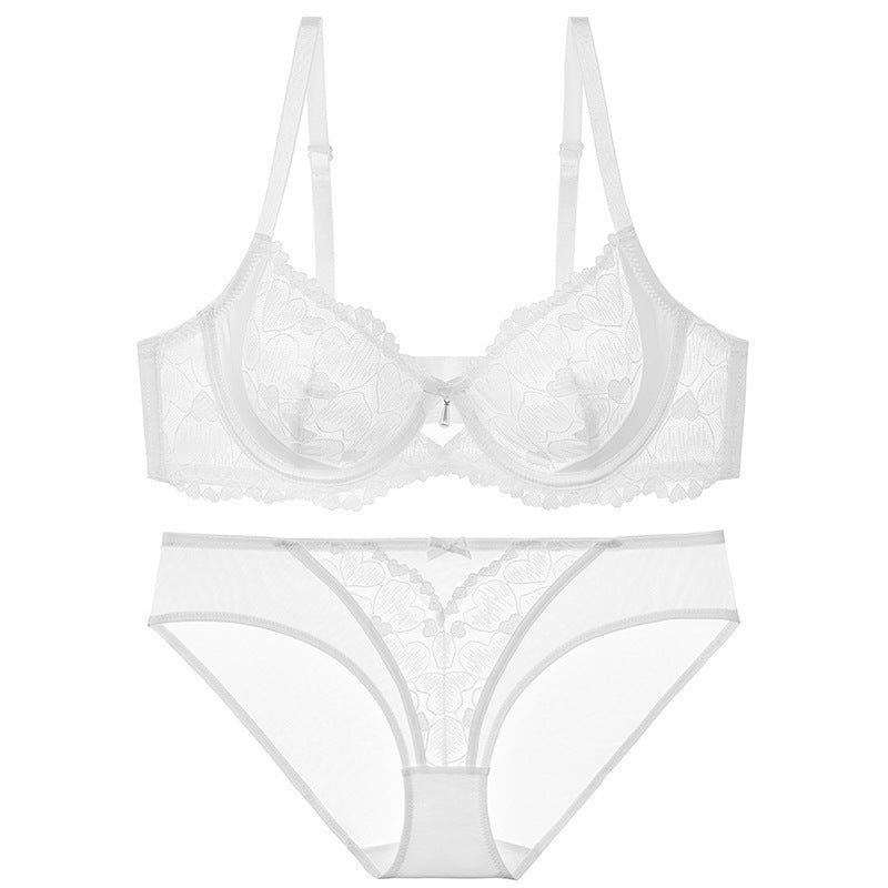 Heart lace underwear set