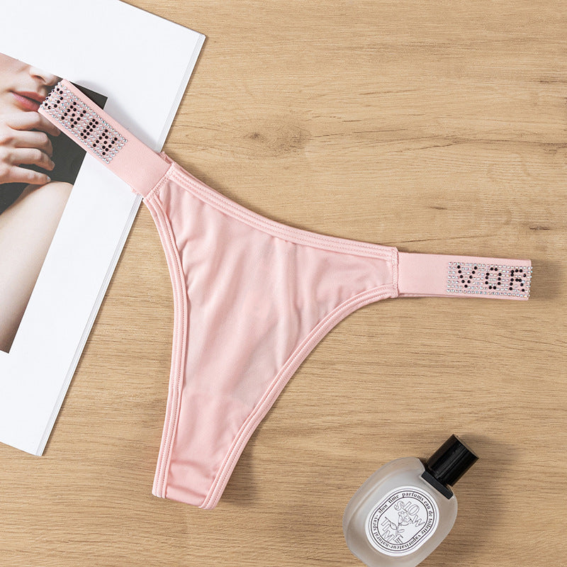 Thong Panty in Mediterranea with Diamond Belt