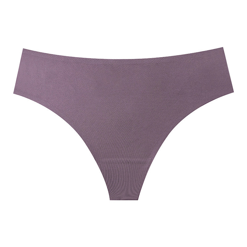 Hollow design love buckle embellished seamless sexy low-rise Thong Panty