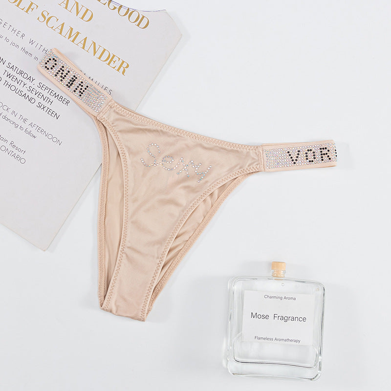 Thong Panty in Mediterranea with Diamond Belt