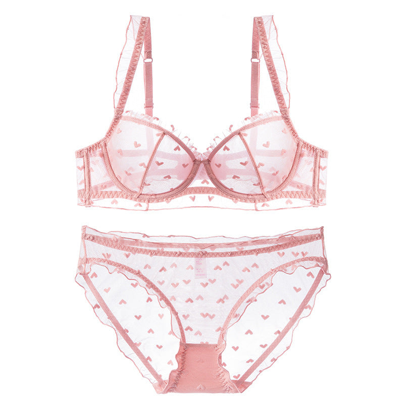 Ultra-thin love mesh steel ring bra cover