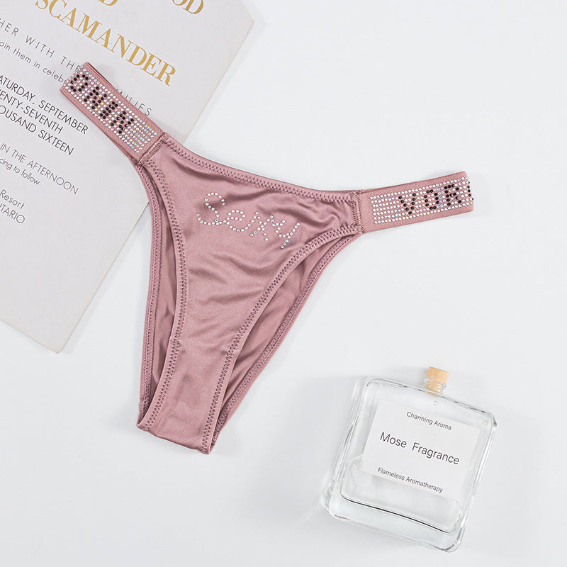 Thong Panty in Mediterranea with Diamond Belt