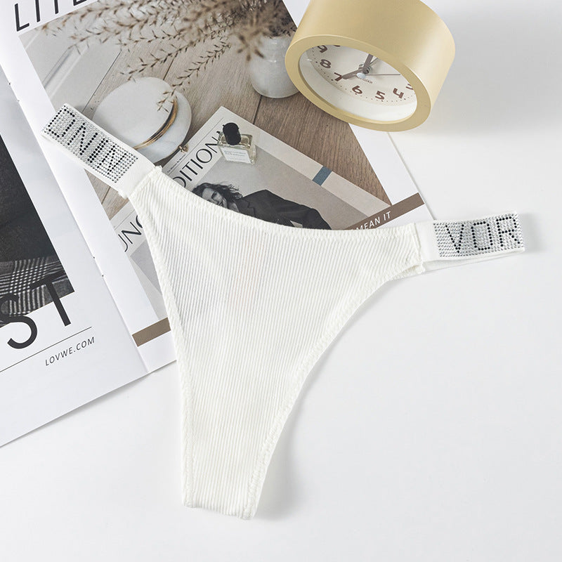Thong Panty in Mediterranea with Diamond Belt