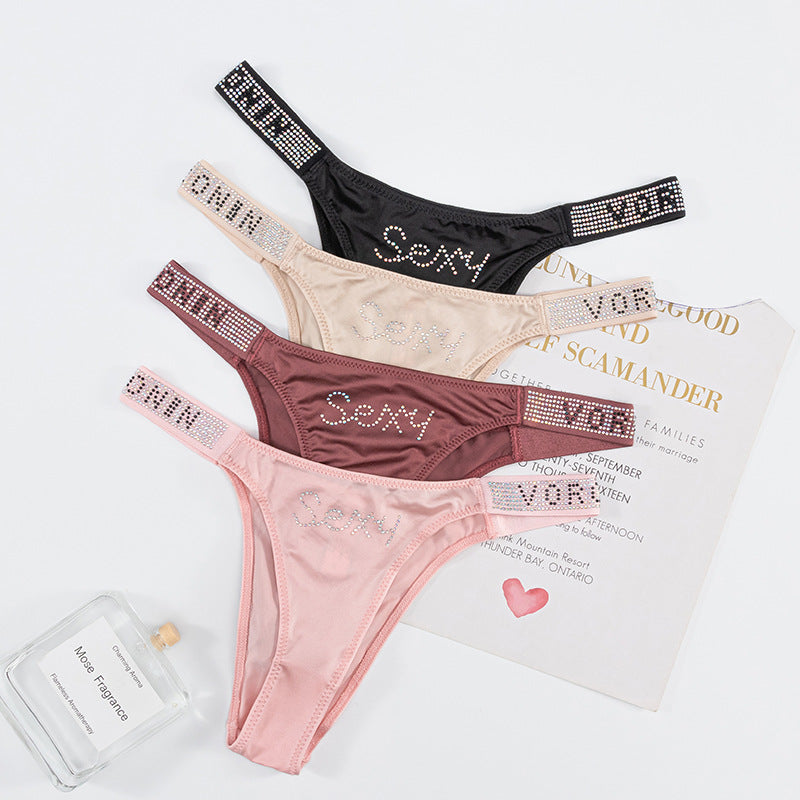 Thong Panty in Mediterranea with Diamond Belt