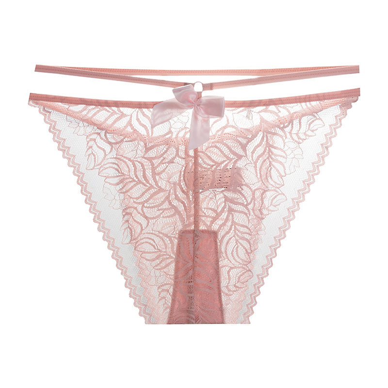 Lightweight lace strap thong hollow low-rise Cheeky Panty