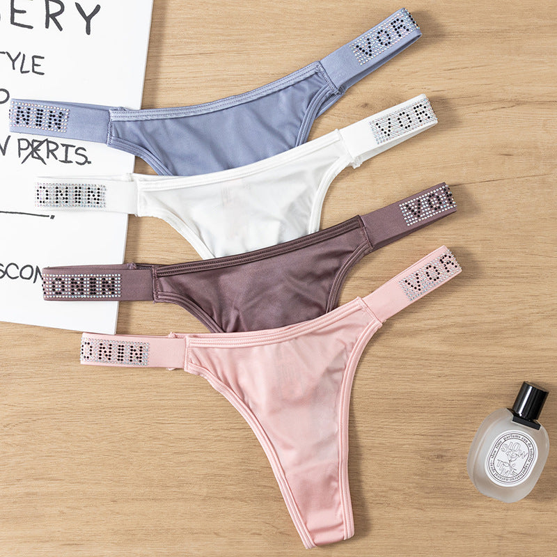 Thong Panty in Mediterranea with Diamond Belt