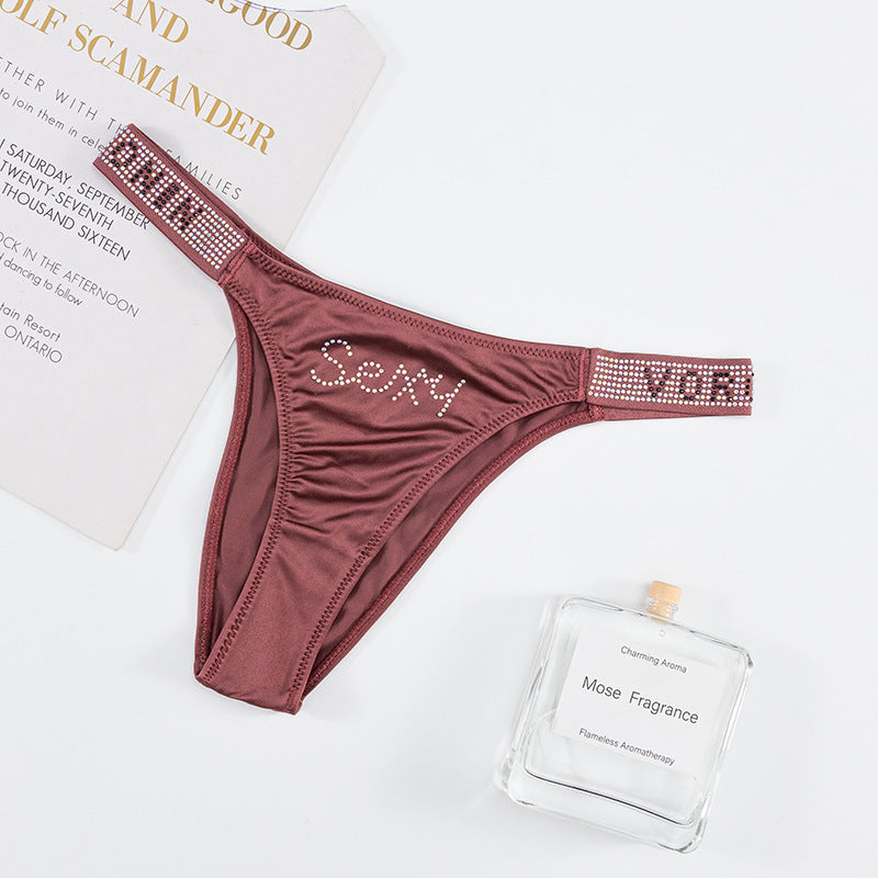 Thong Panty in Mediterranea with Diamond Belt