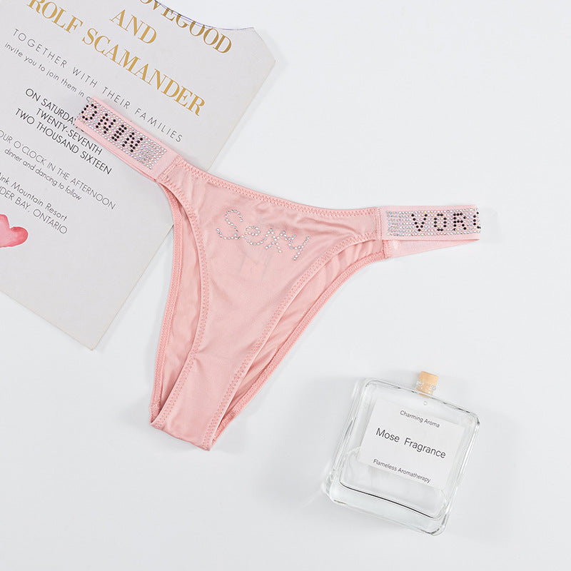 Thong Panty in Mediterranea with Diamond Belt
