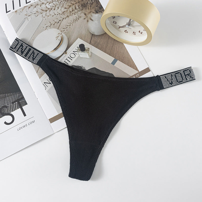 Thong Panty in Mediterranea with Diamond Belt