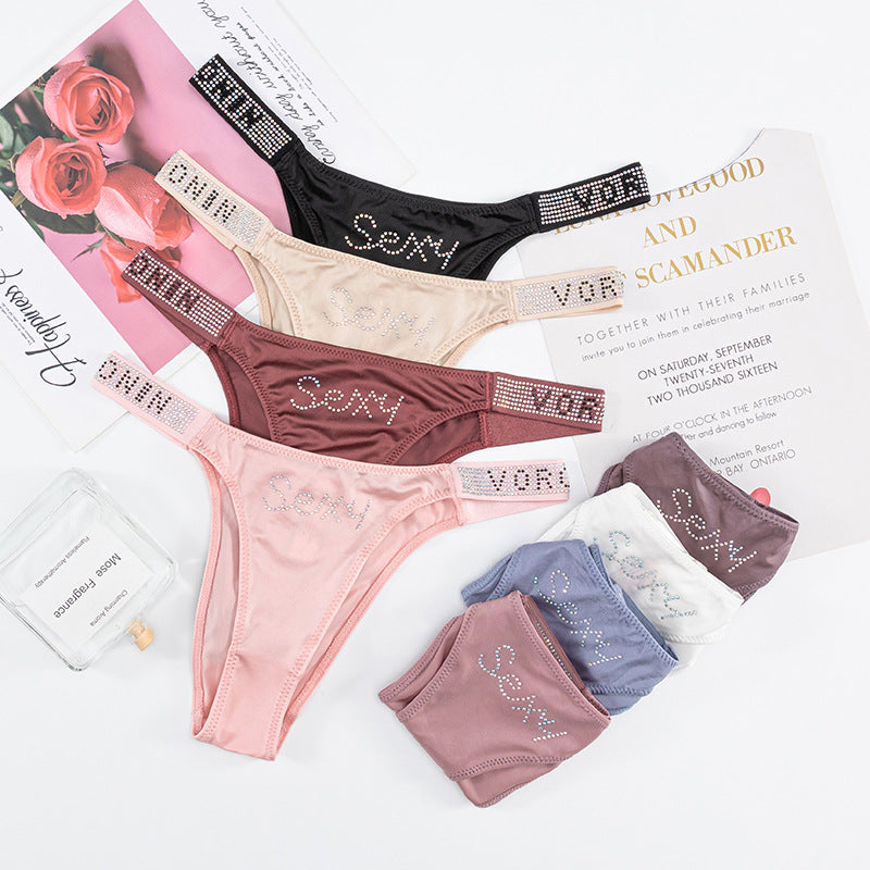 Thong Panty in Mediterranea with Diamond Belt