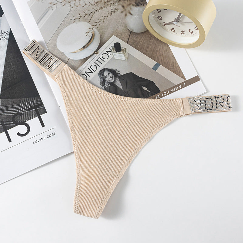 Thong Panty in Mediterranea with Diamond Belt