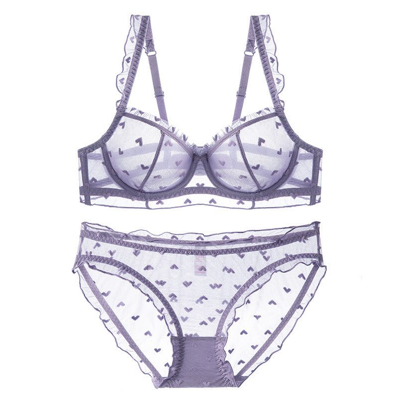Ultra-thin love mesh steel ring bra cover