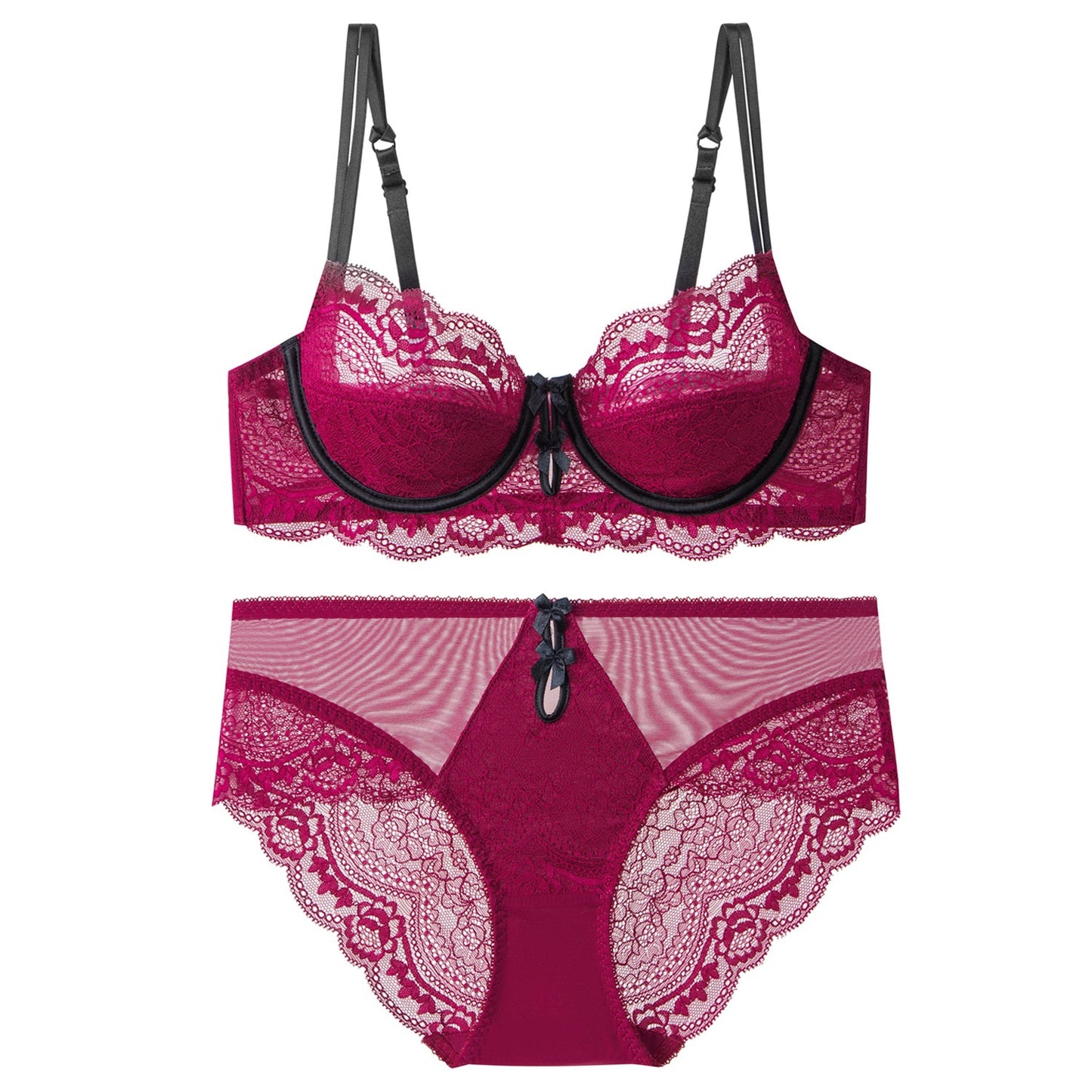 French Lace Slim Bra Set