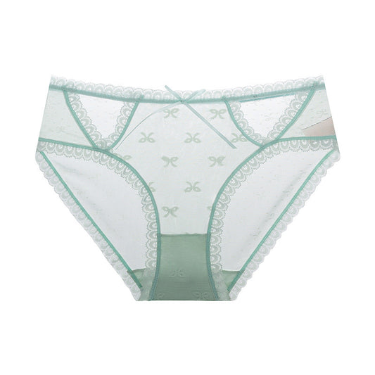Lace Low Waist Romantic Mesh Bikini Panty