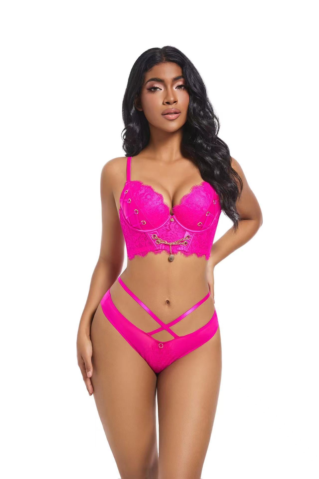 Heavy industry mold cup circumference large size gathering bra set