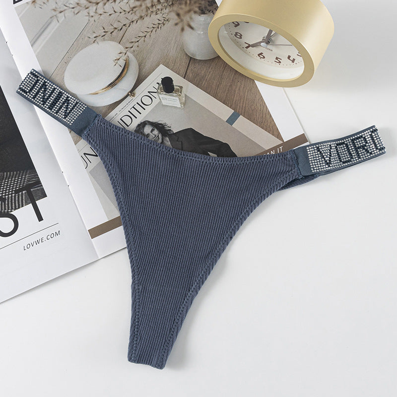 Thong Panty in Mediterranea with Diamond Belt