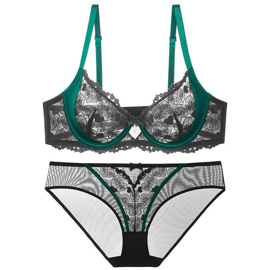 Heart lace underwear set