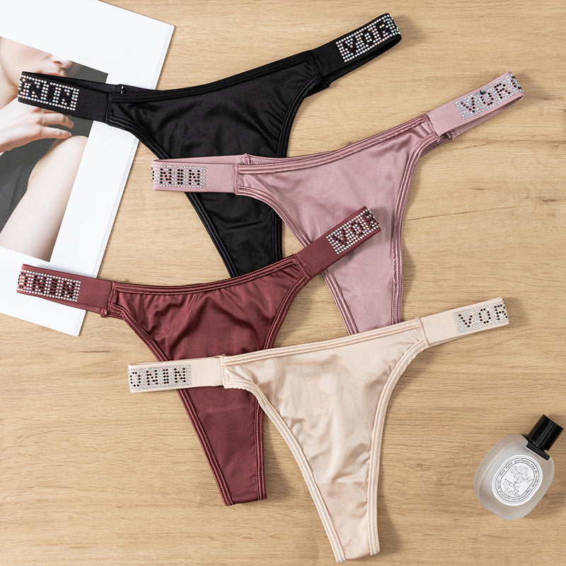 Thong Panty in Mediterranea with Diamond Belt