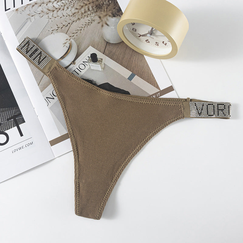 Thong Panty in Mediterranea with Diamond Belt