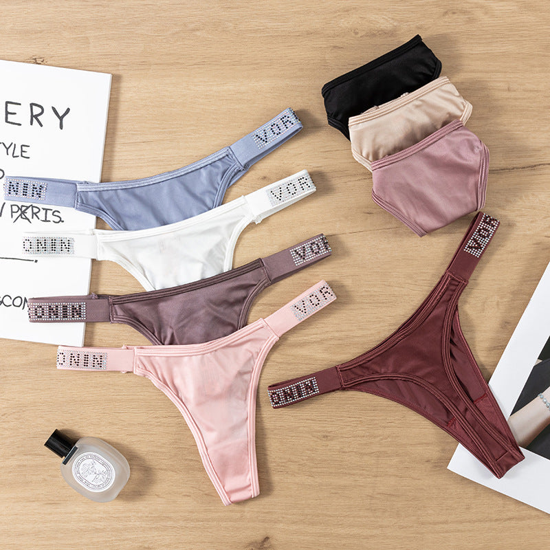 Thong Panty in Mediterranea with Diamond Belt