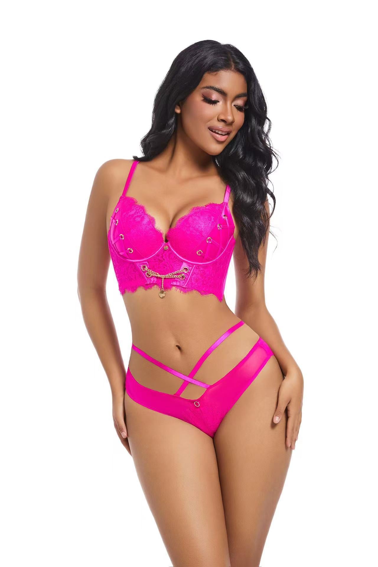 Heavy industry mold cup circumference large size gathering bra set