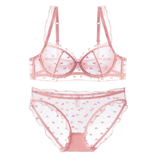 Ultra-thin love mesh steel ring bra cover