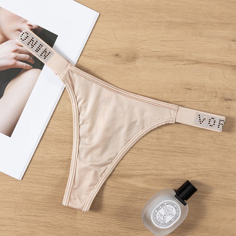Thong Panty in Mediterranea with Diamond Belt