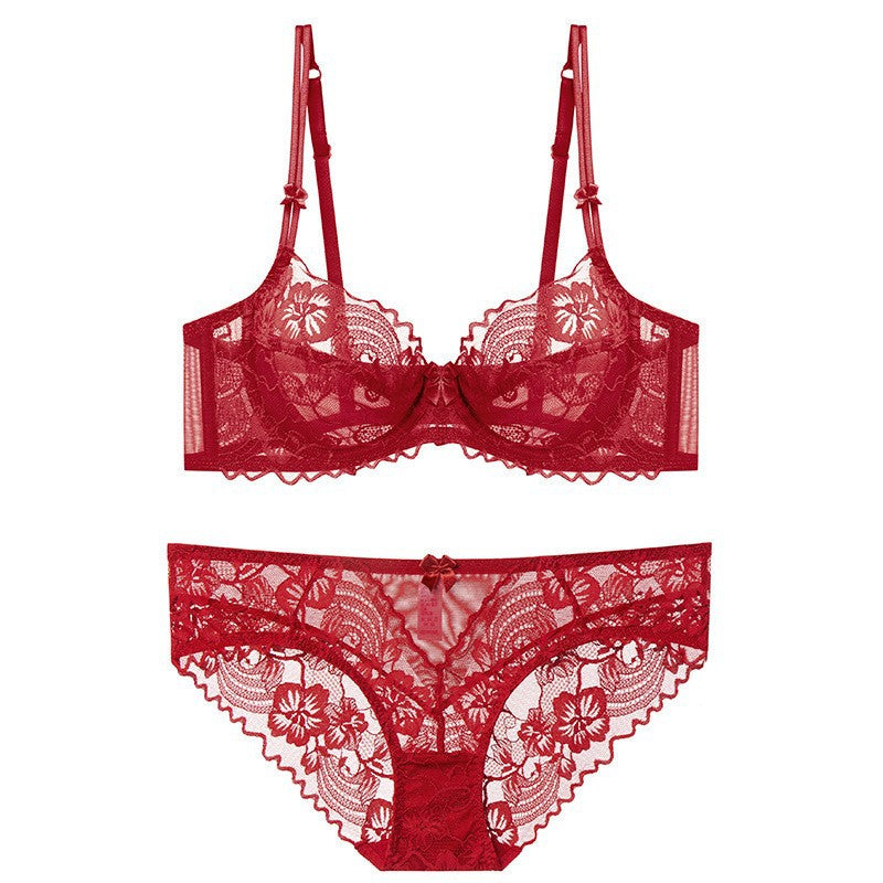 Slim lace bra set