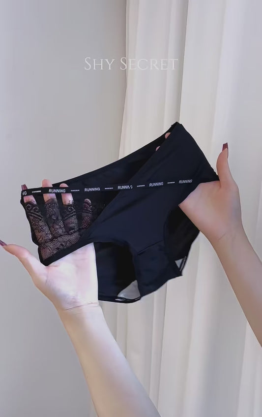 Black humor: the combination of ribbon lining and lace